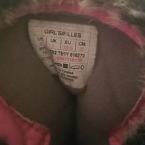 The North Face Pink and Gray Kids Boots
